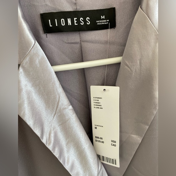 Lioness Catching Feelings Satin Wrap Mini Dress, Color: Lilac Size Medium NWT - Picture 5 of 7